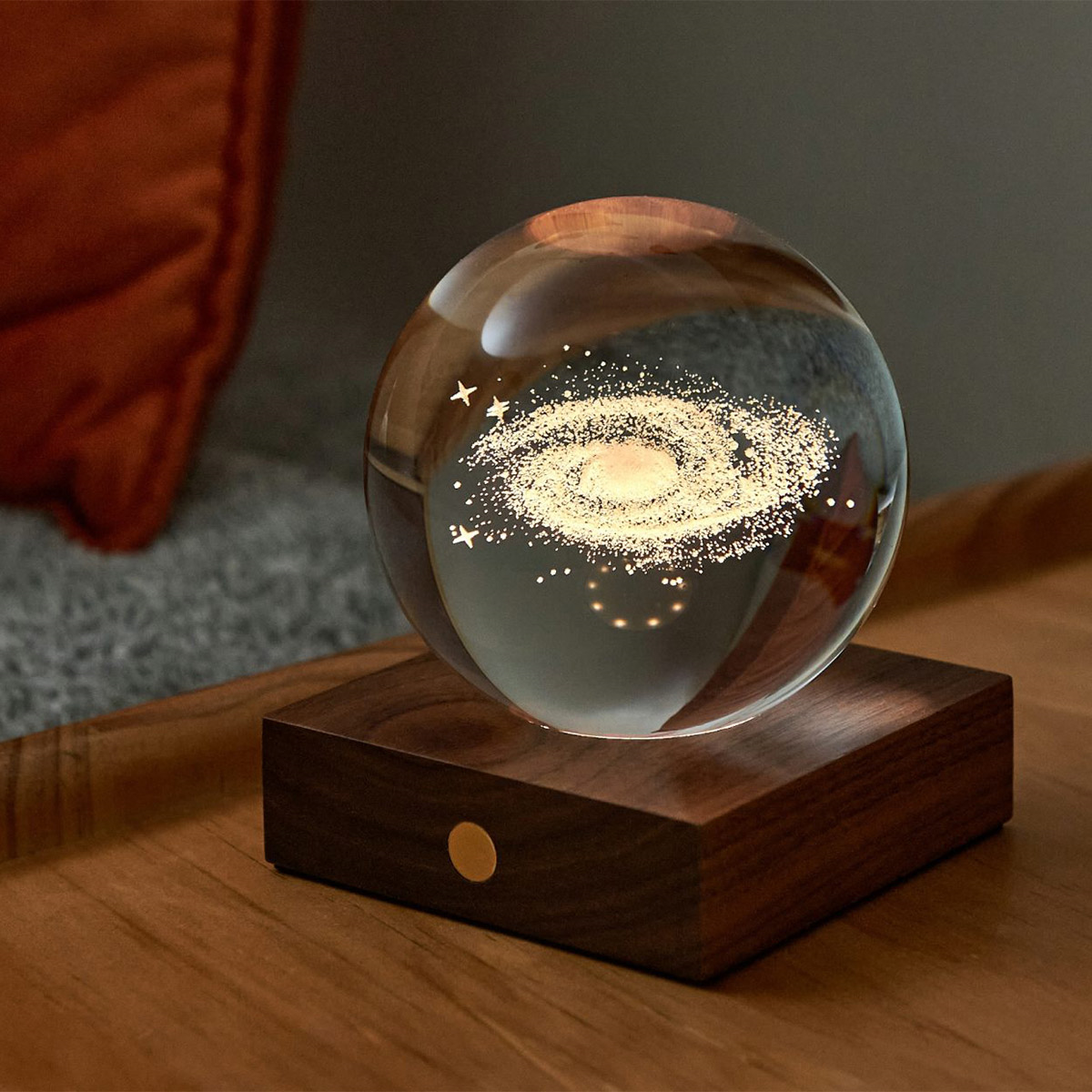 Lamp Gingko Amber Crystal Galaxy
