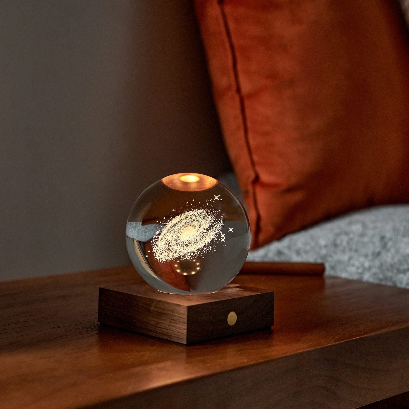 Lamp Gingko Amber Crystal Galaxy