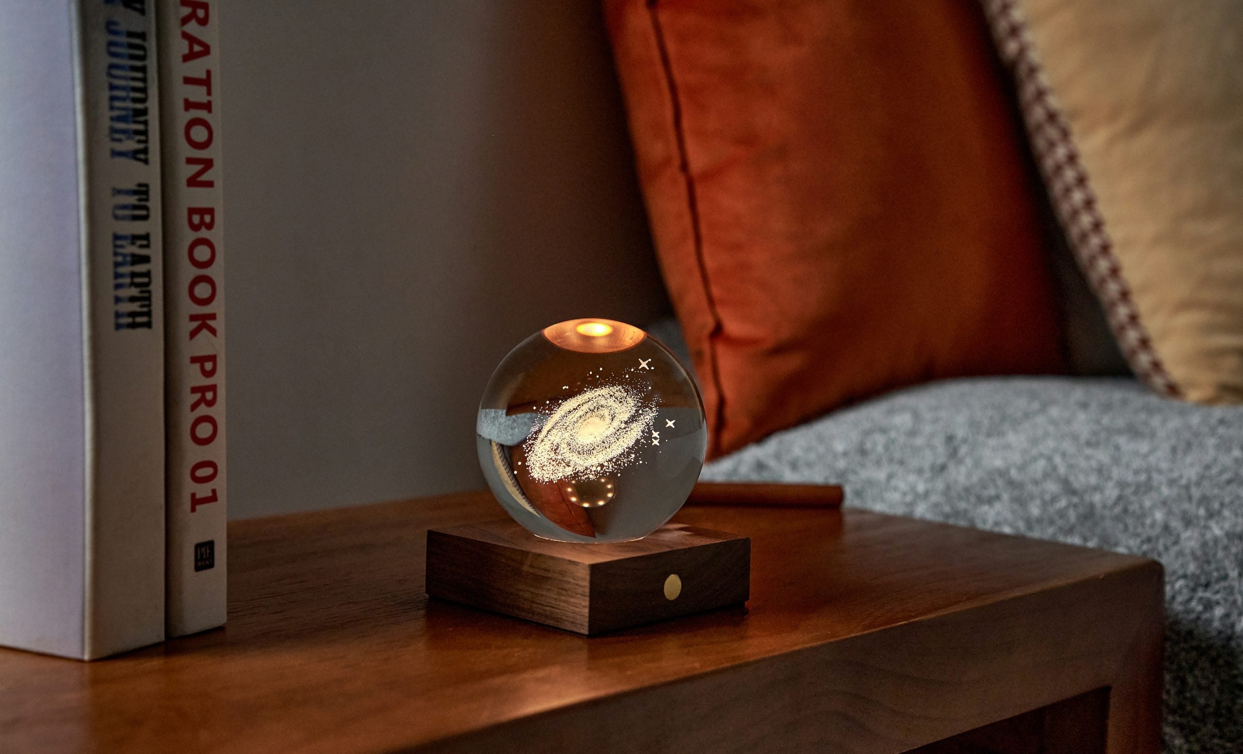 Lamp Gingko Amber Crystal Galaxy