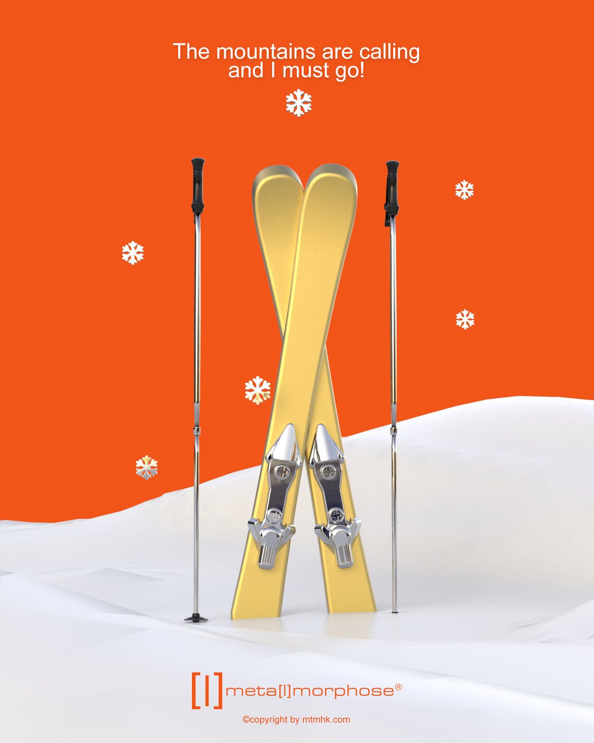 Sleutelhanger Sport Collection Ski with Snowflake