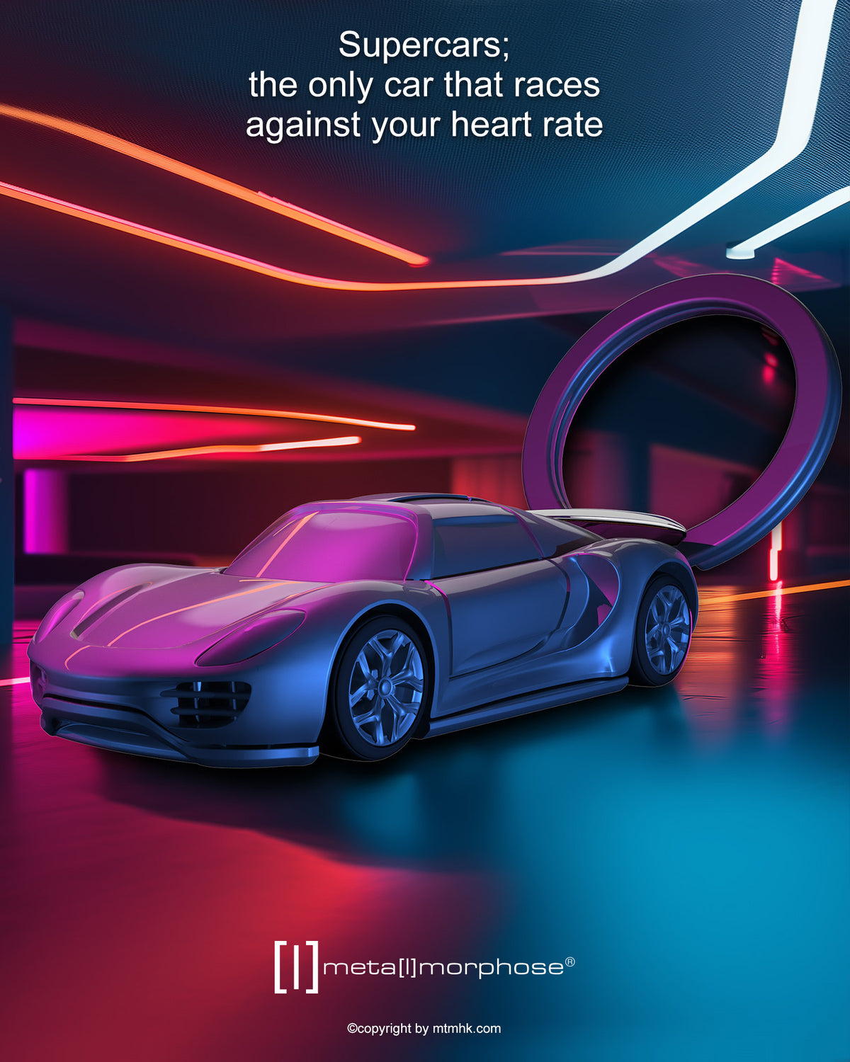 Sleutelhanger On The Road Collection Black Supercar