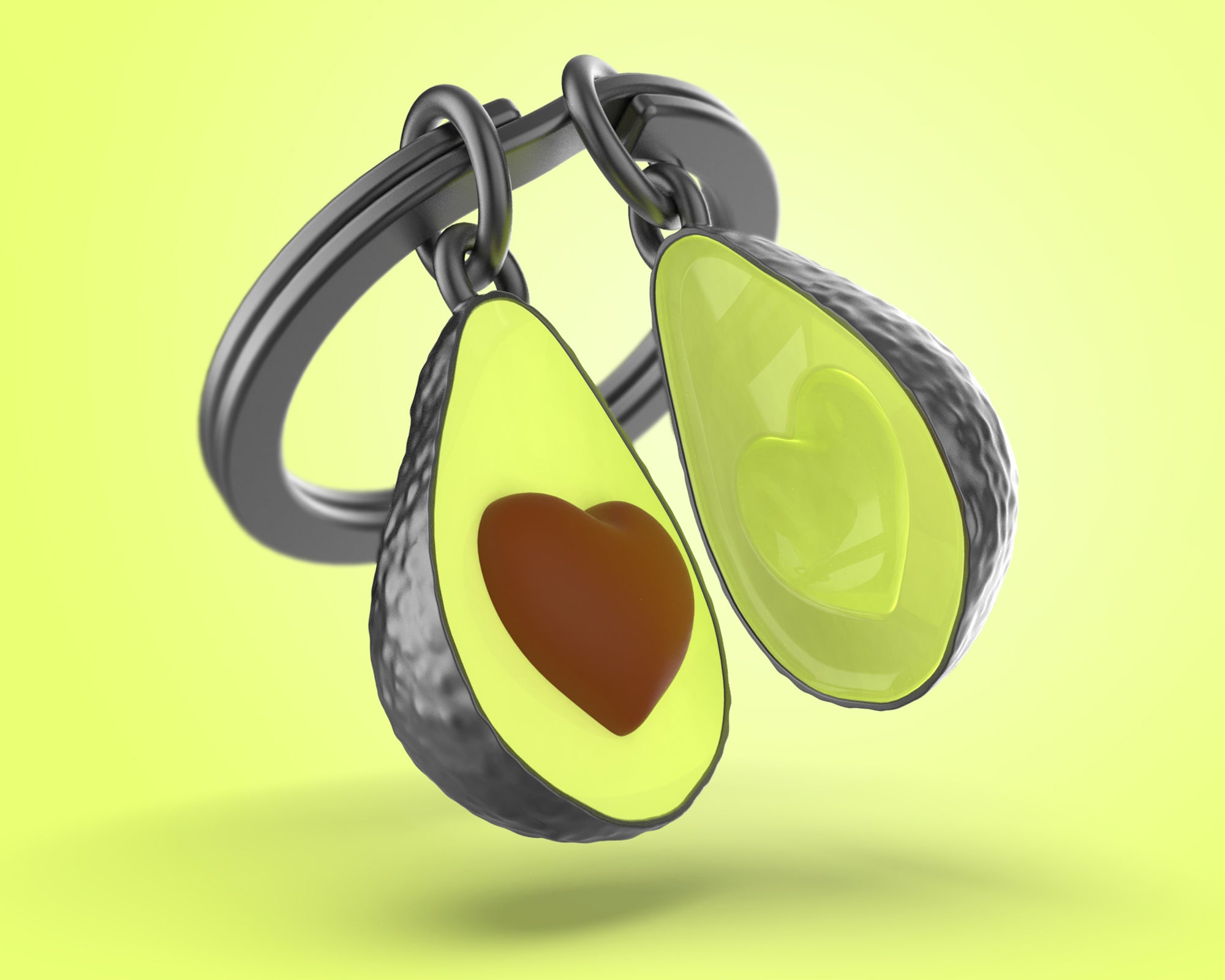 Sleutelhanger Foodie Collection Avocado with Heart Shaped Seed