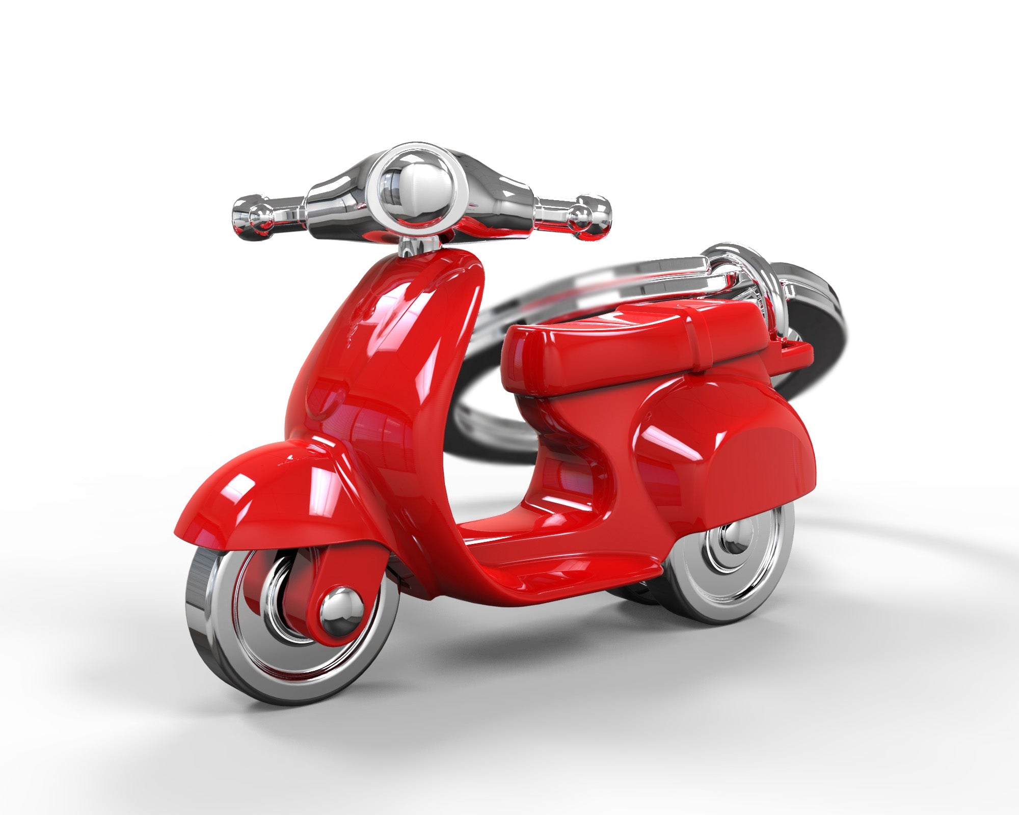 Sleutelhanger On The Road Collection Boys Toys Scooter Red