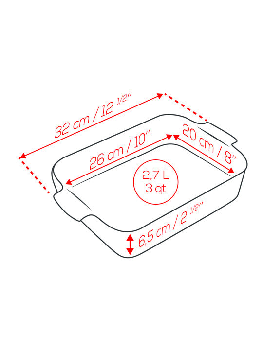 Ovenschaal Appolia Rechthoekig 32cm Saffraan Geel