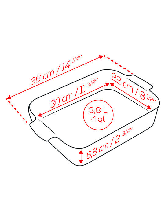 Ovenschaal Appolia Rechthoekig 36cm Saffraan Geel