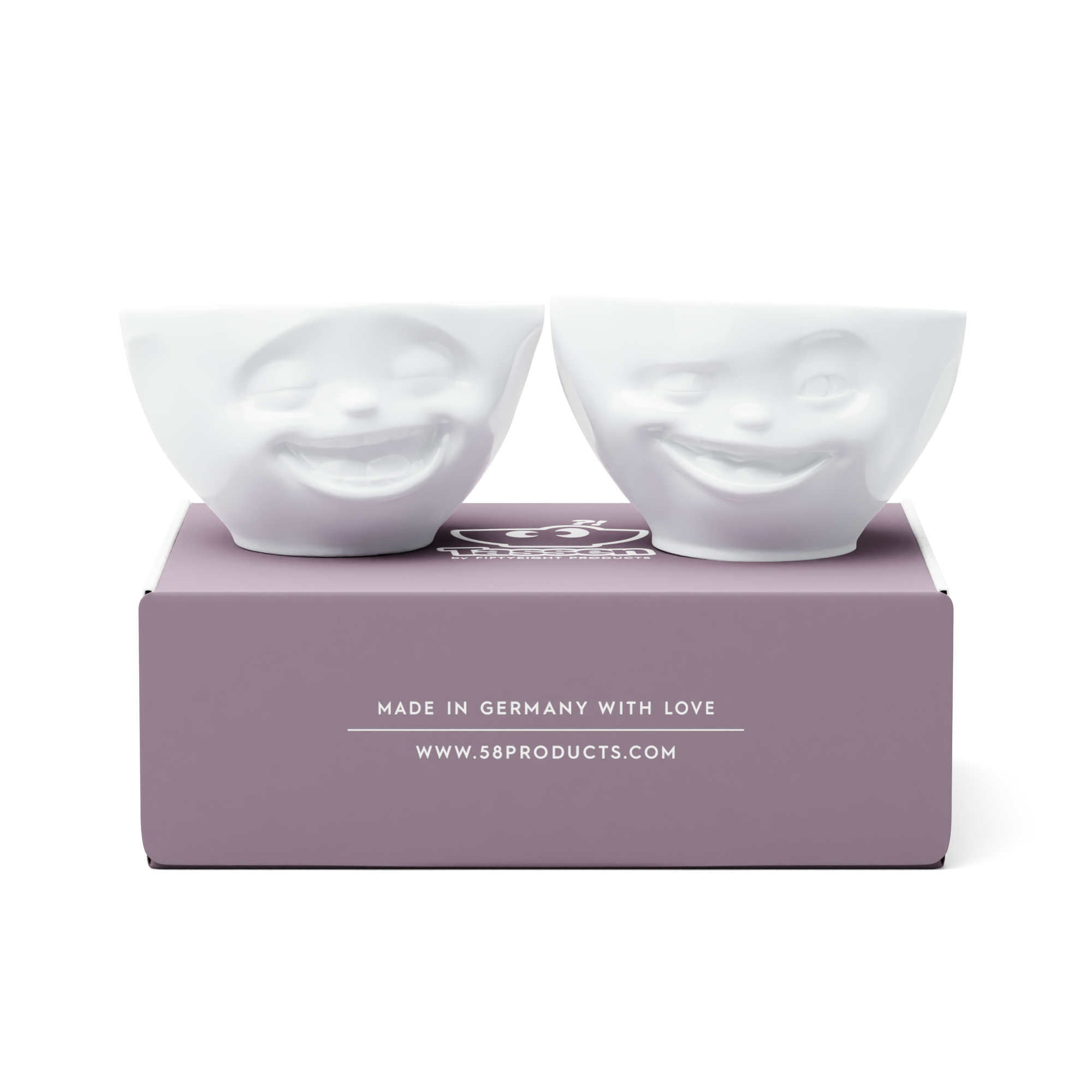 Kom Tassen Bowl Laughing & Winking 200 ml set 2