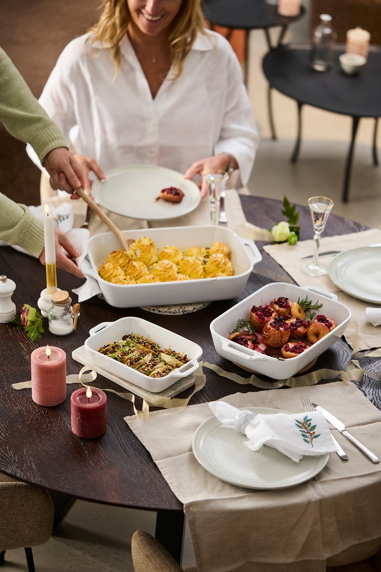 Ovenschaal Ceramic 20 + 27 + 34cm Set 3 White BLACK FRIDAY