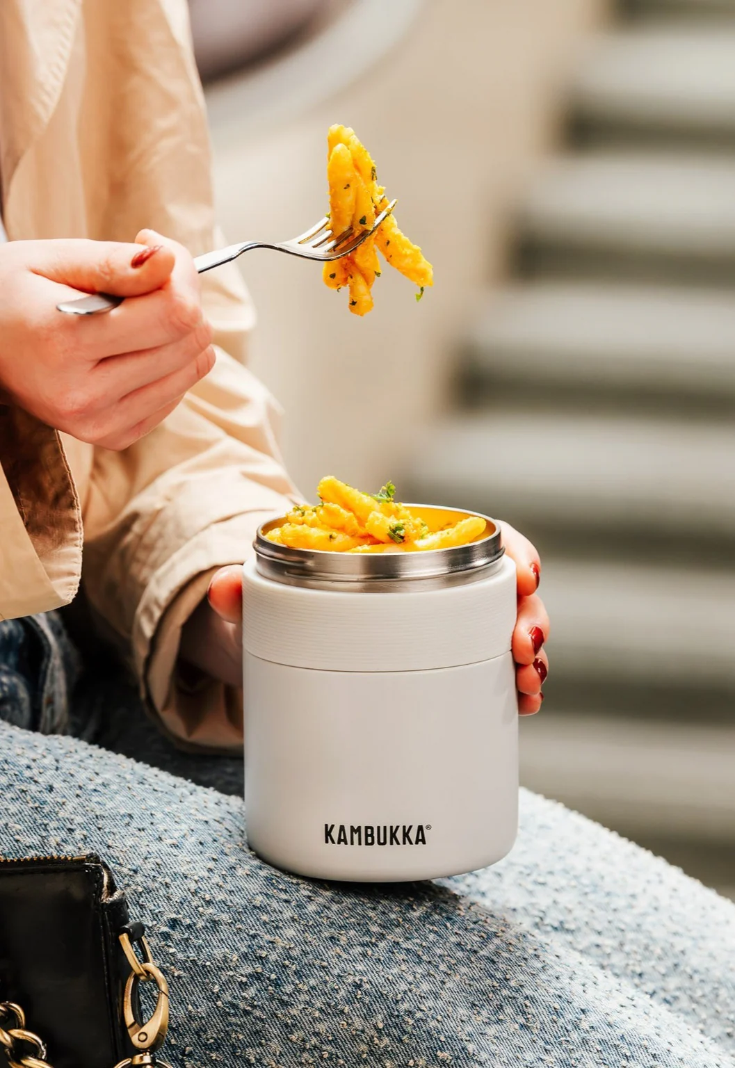 Thermos Lunch Box Bora 600ml Chalk White