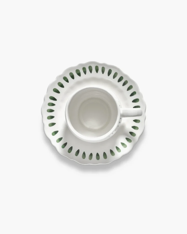 Koffiekop en Schotel Charly Cappuccino Green