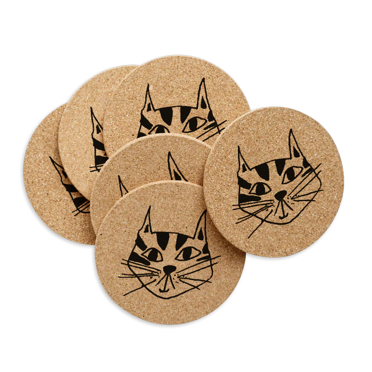 Glas Onderzetter Helen B Kurk Kitty Cat Set 6