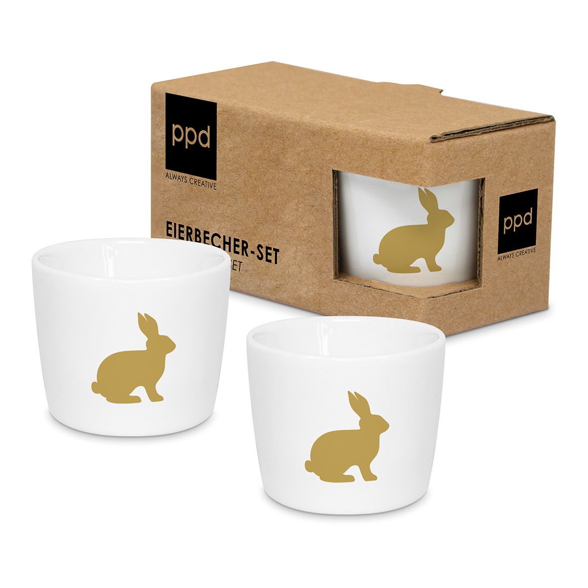 Eierdopjes PPD Pure Easter Gold Set 2