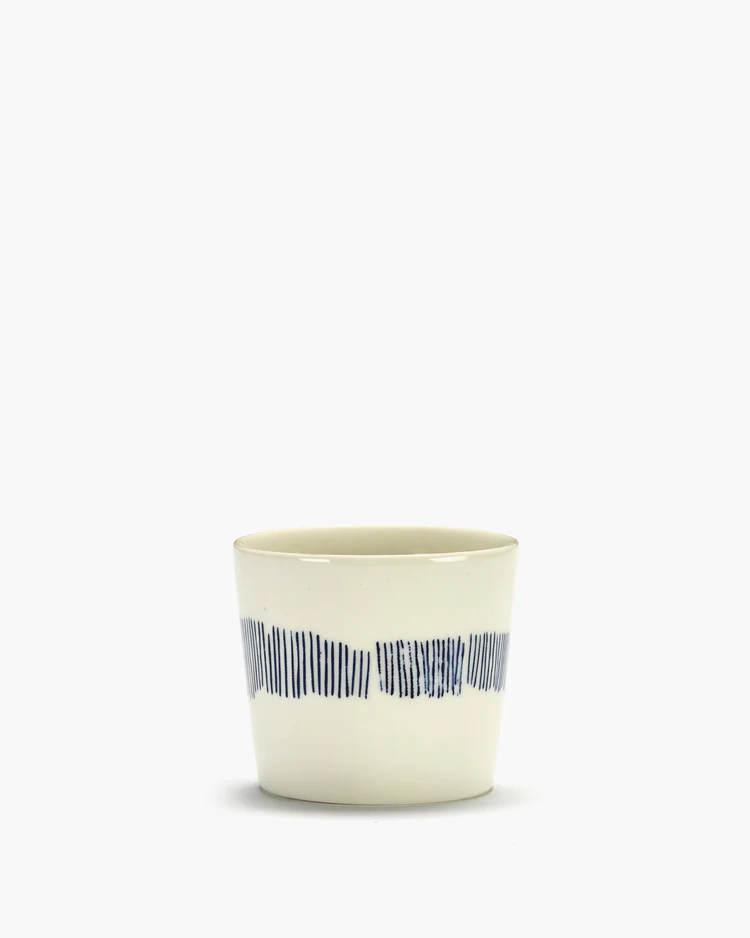 Espressokopje Feast 15 Cl Wit Swirl-Stripes Blauw