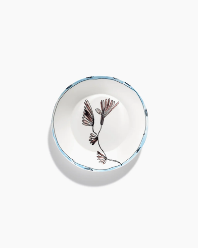 Diep Bord Midnight Flowers M D22 H3,2 cm Camelia Blue