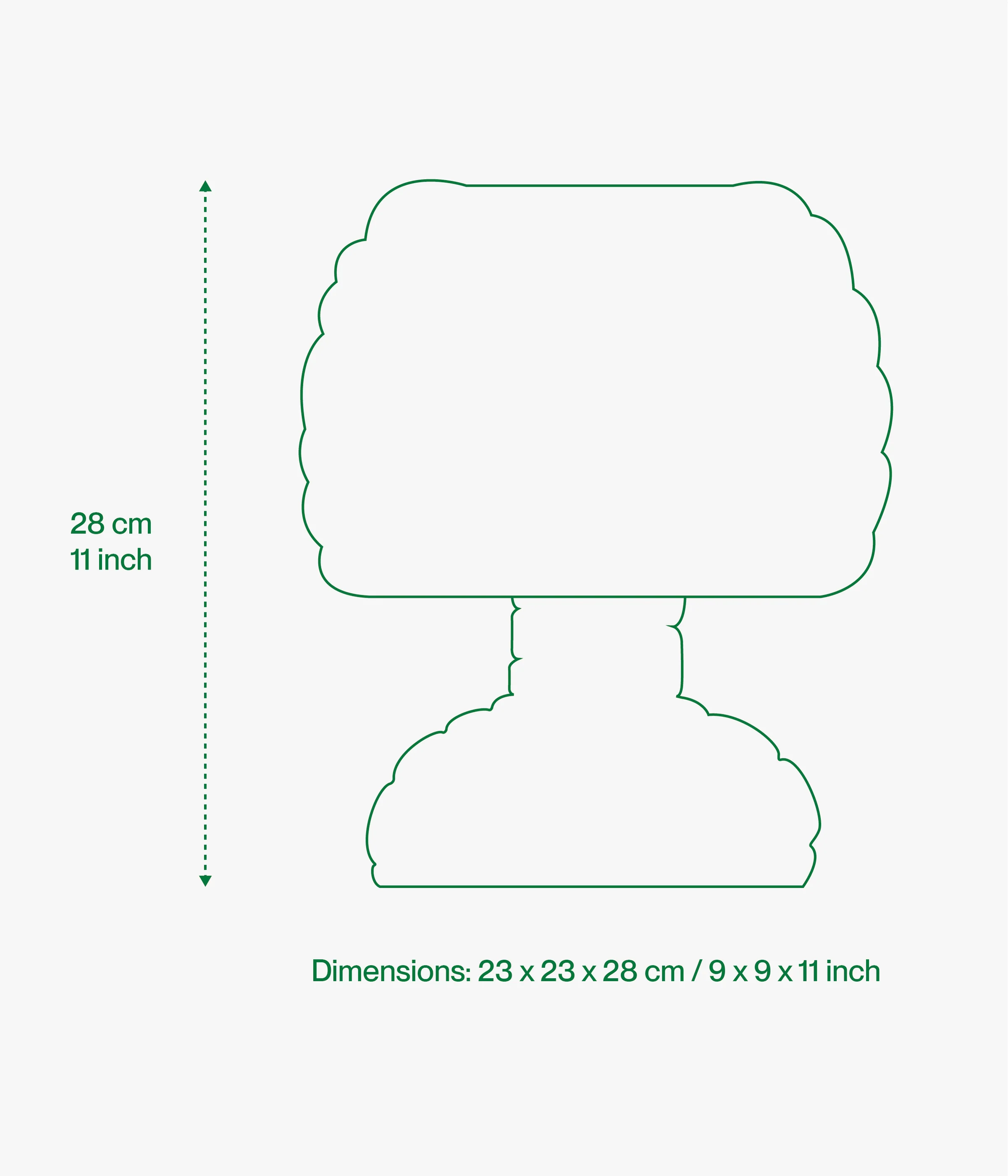 Lamp Blow Up Table Lamp Freddy Moss Green