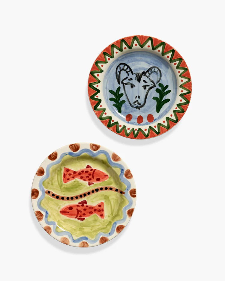 Borden Santiago De Borja 03 The Lovers D25,8 H2,9 cm set 2 Mix