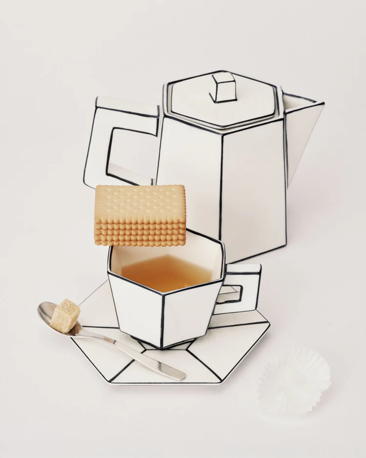 Koffiekop en Schotel Serax Carte Blance Cappuccino Set 2