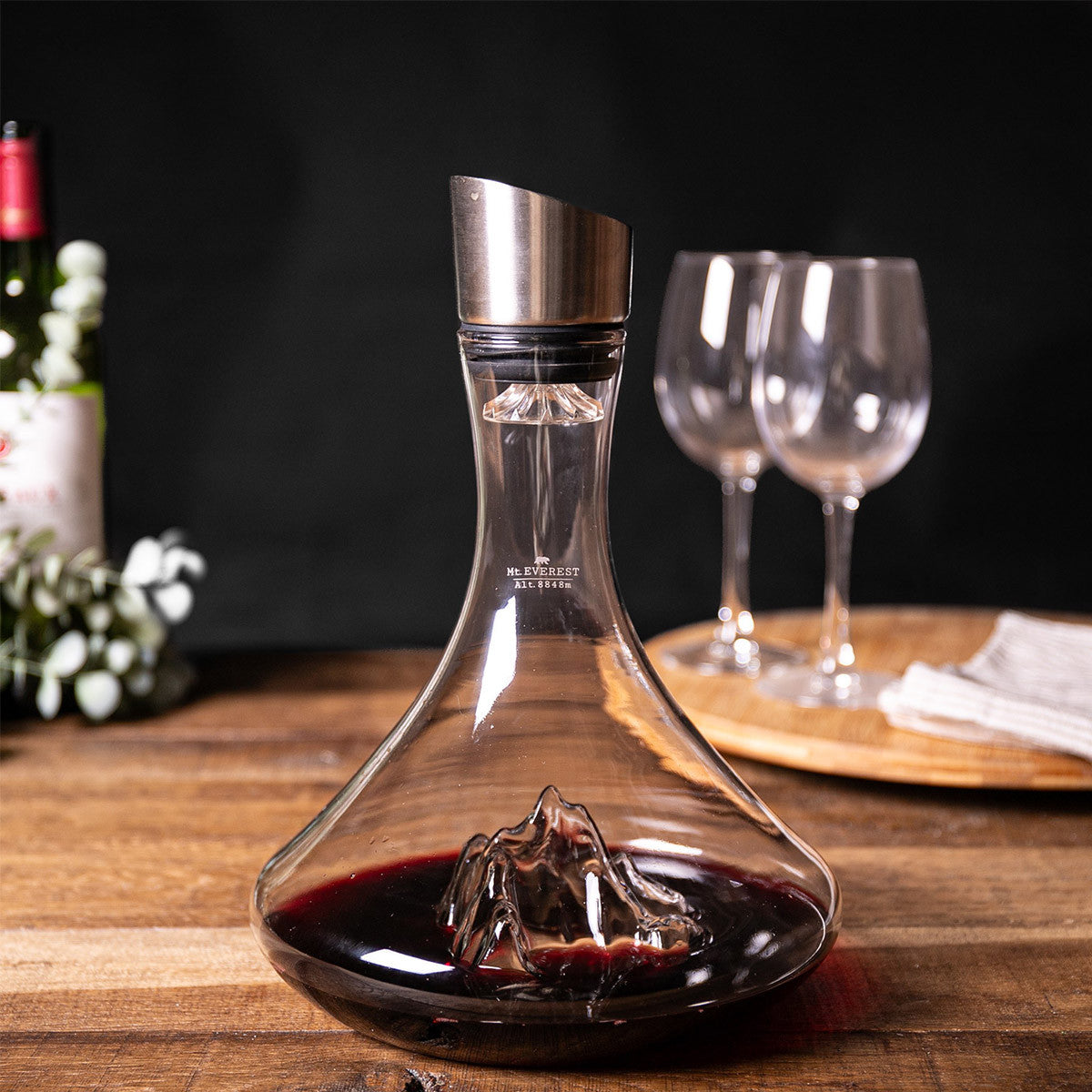 Karaf Wijn Decanter Topographic Mount Everest