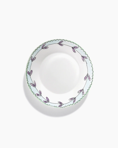 Diep Bord Midnight Flowers L D26 H3,8 cm Blossom Blue Pink