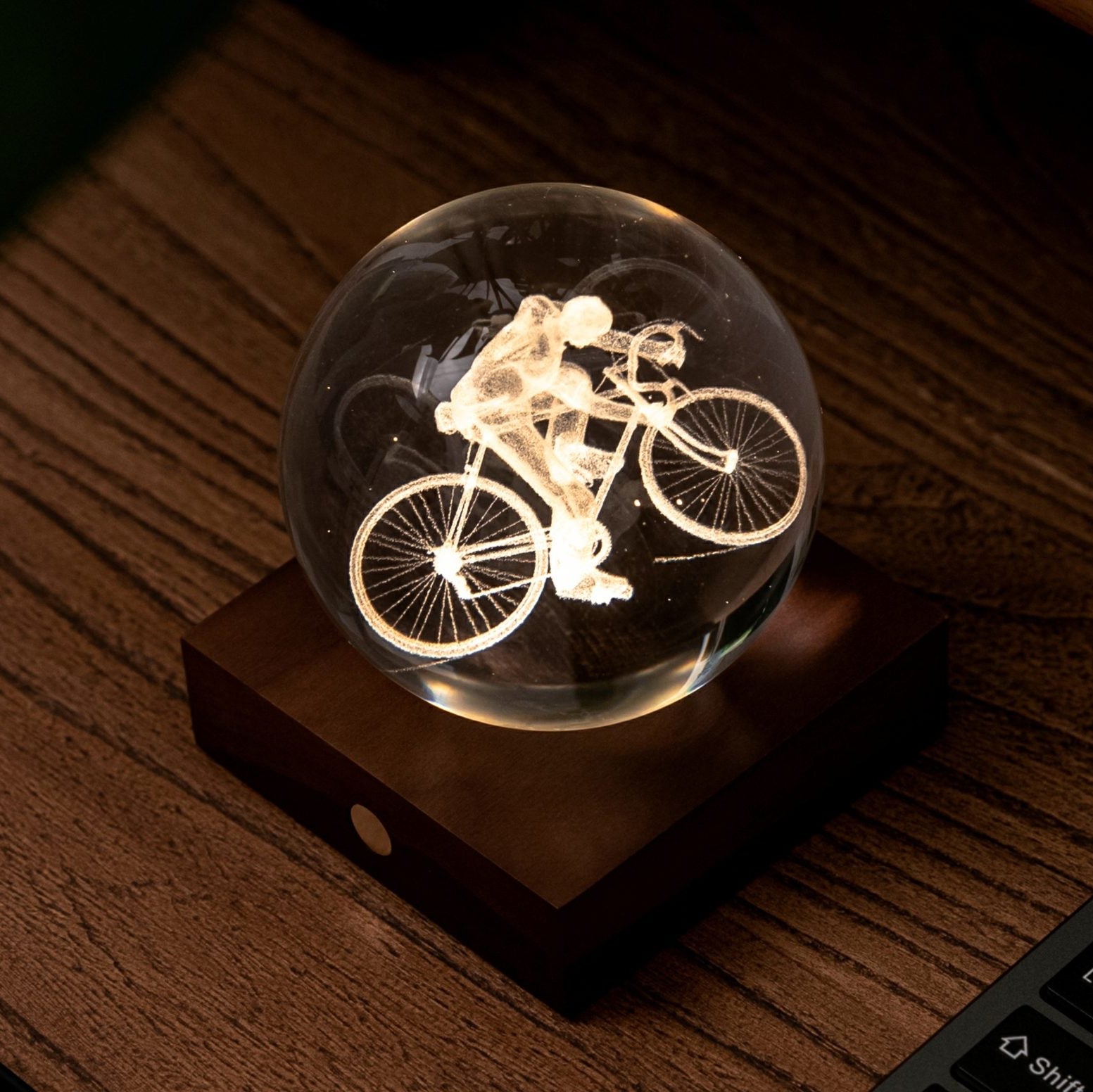 Lamp Gingko Amber Crystal Fiets