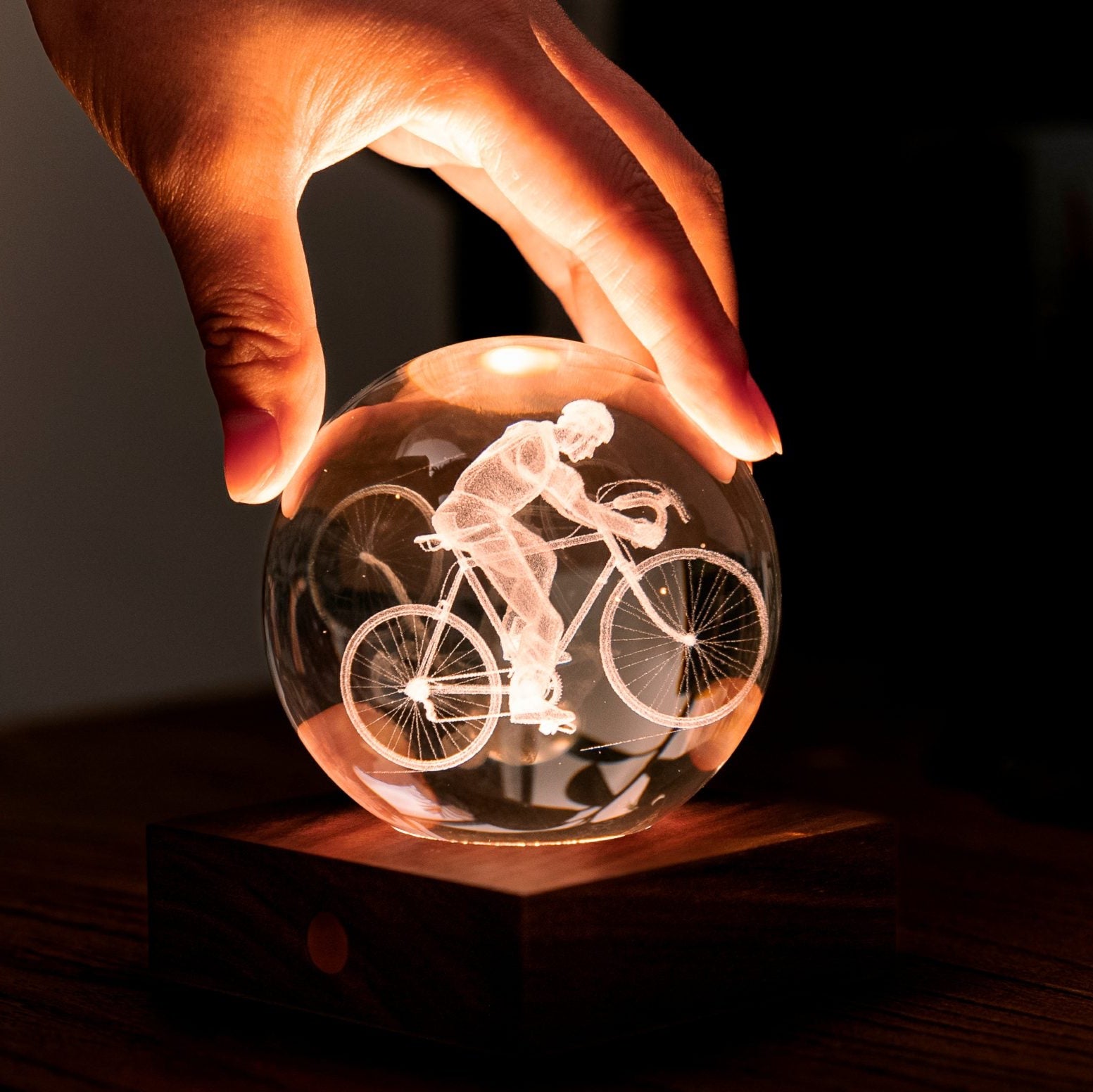 Lamp Gingko Amber Crystal Fiets