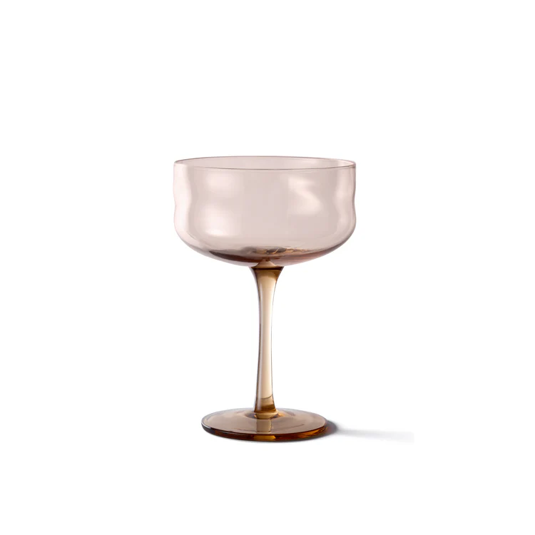 Champagne Coupe Paveau Swirl Glow Terracotta