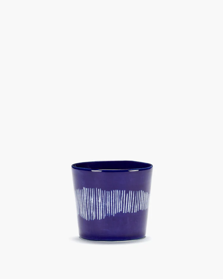 Espressokopje Feast 15 Cl Lapis Lazuli Swirl-Stripes Wit