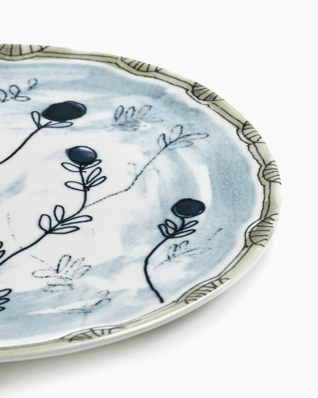 Broodbordje Midnight Flowers XS D11,5 H0,8 cm Mirtillo Blue