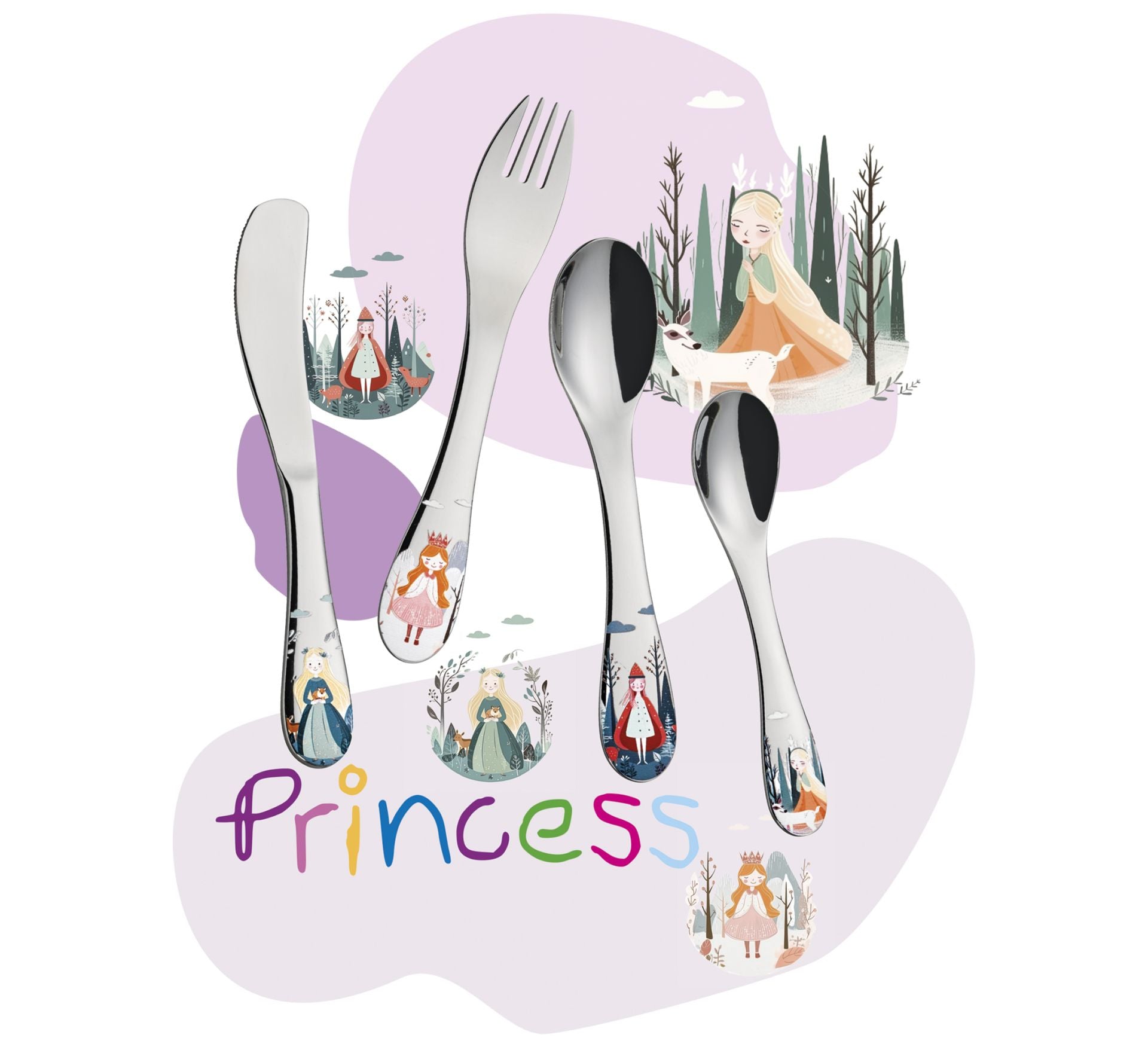 Bestek Cilio 4-delig Kinderbestek Princess