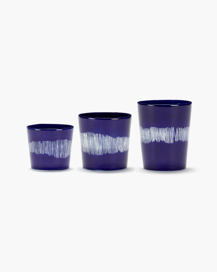 Koffiekop Feast 25 Cl Lapis Lazuli Swirl-Stripes Wit