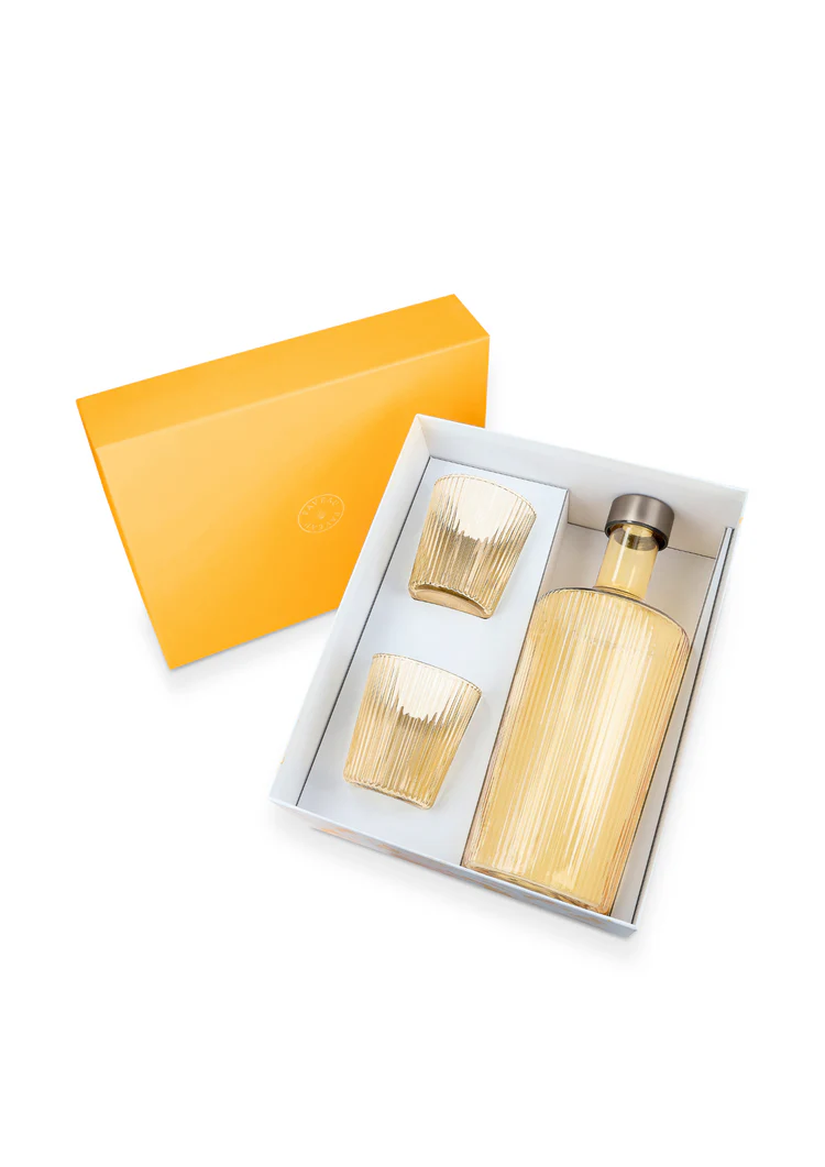 Giftbox Paveau Karaf + 2 Glazen Cable