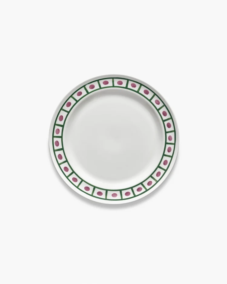Bord Charly Diner L D27 H3,1 cm Bordeaux Green