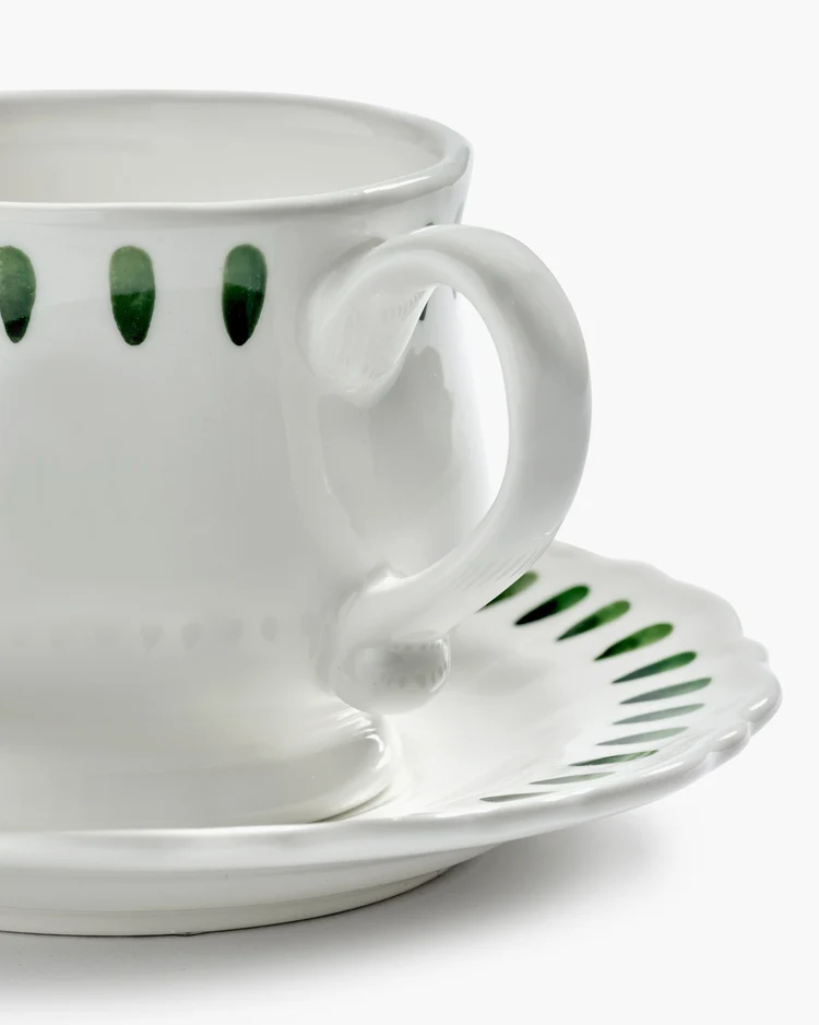Koffiekop en Schotel Charly Cappuccino Green