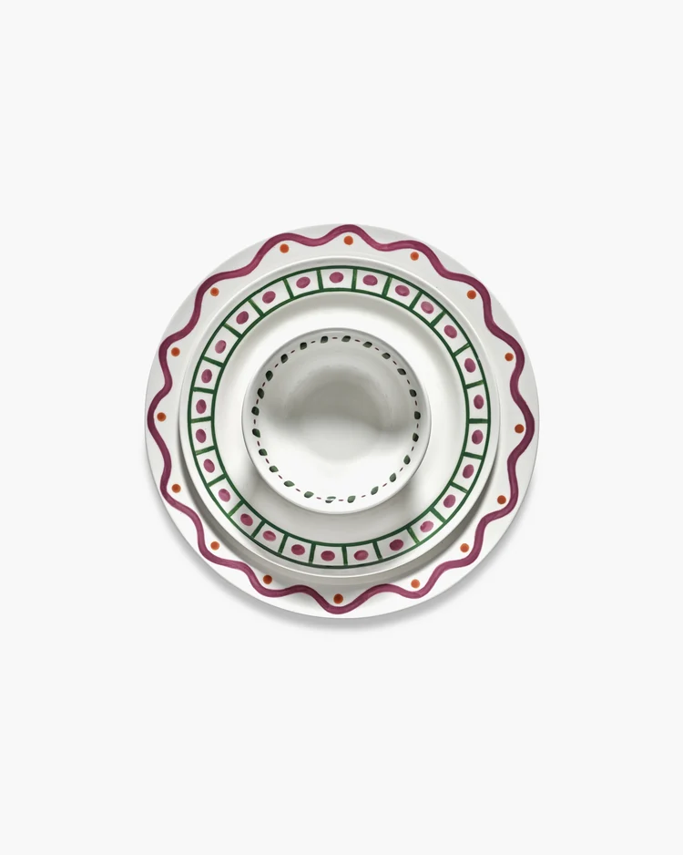 Bord Charly Diner L D27 H3,1 cm Bordeaux Green