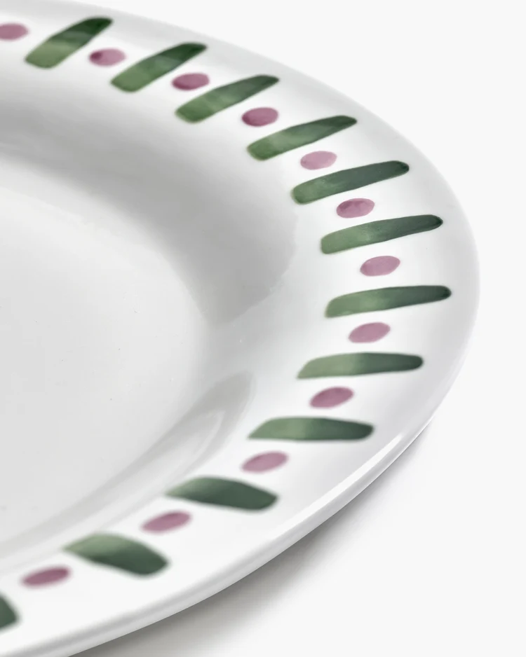 Serveerbord Charly Rond XL D33,5 H3 cm Bordeaux Green
