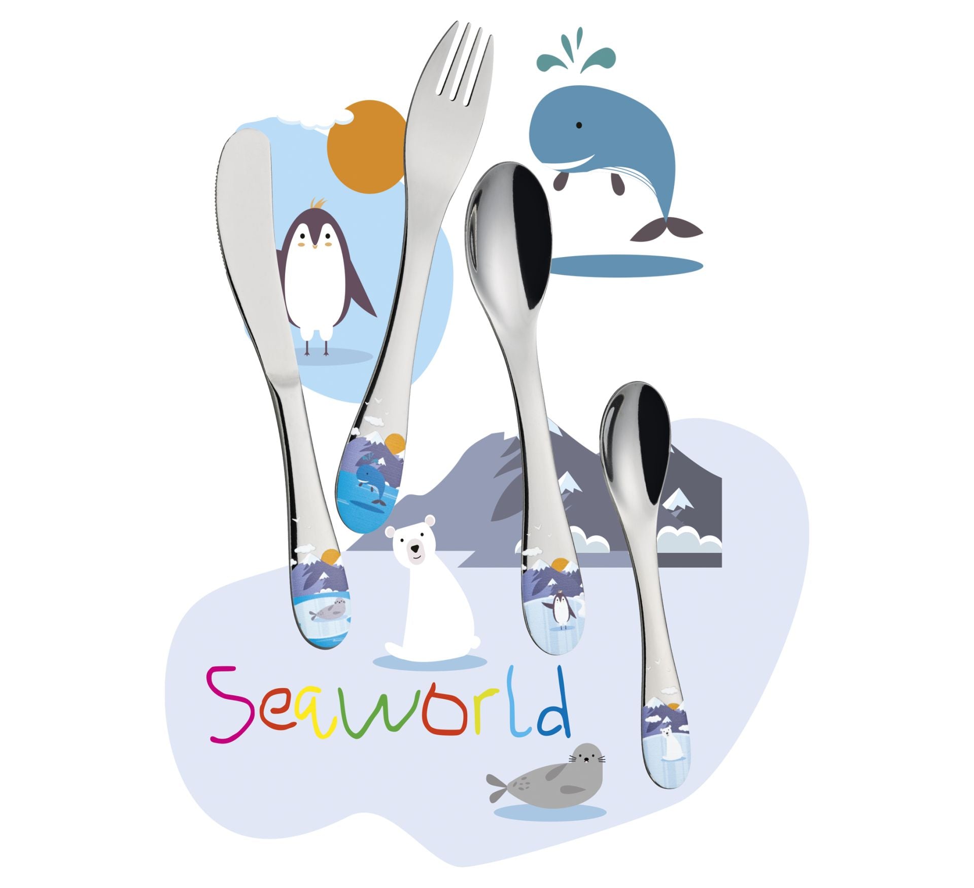 Bestek Cilio 4-delig Kinderbestek Seaworld