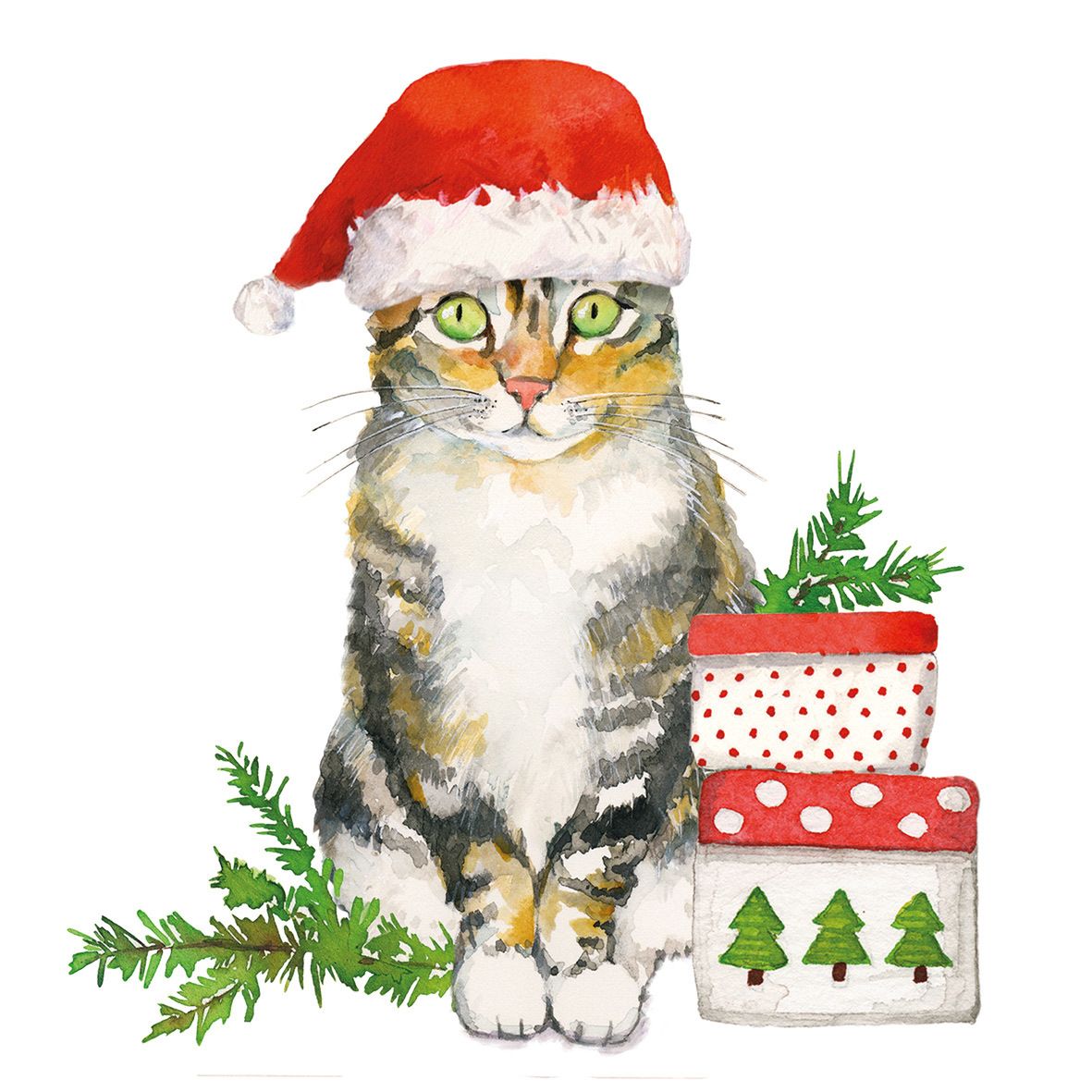 Serviet Papier PPD Klein Kerst / Nieuwjaar Verschillende Prints
