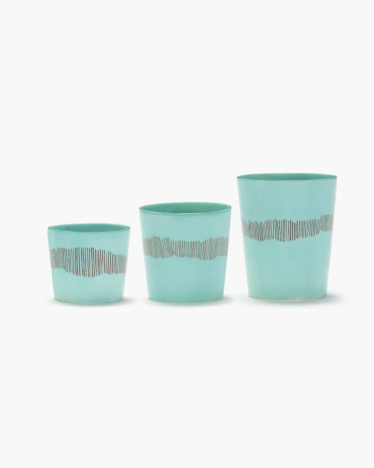 Espressokopje Feast 15 Cl Azure Swirl-Stripes Rood