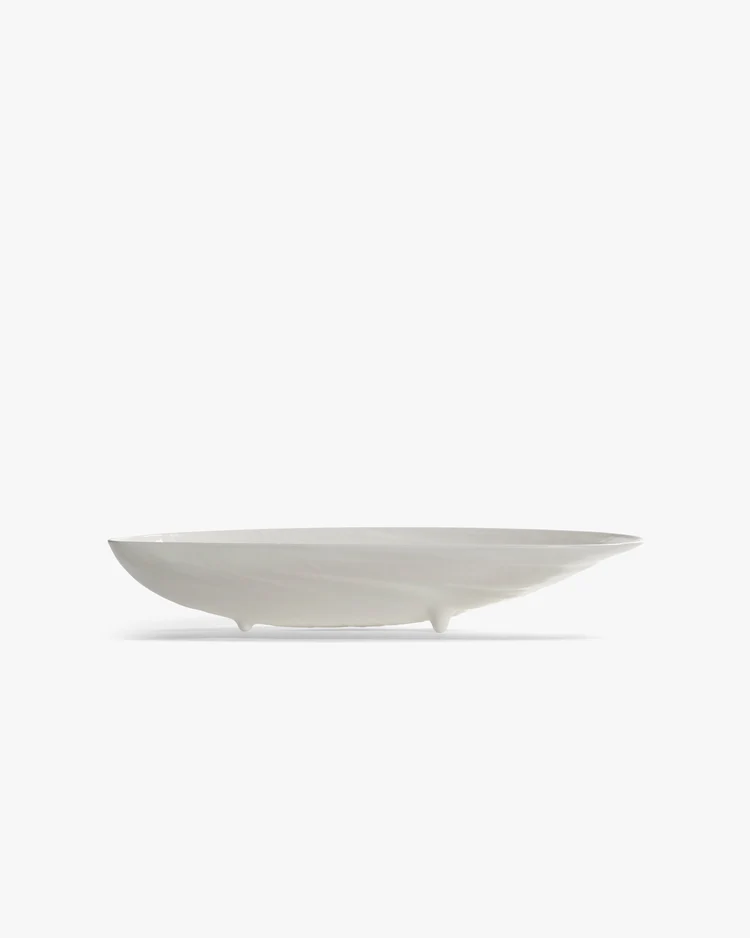 Schaal Marcel L L46 B21,5 H8 cm Wit