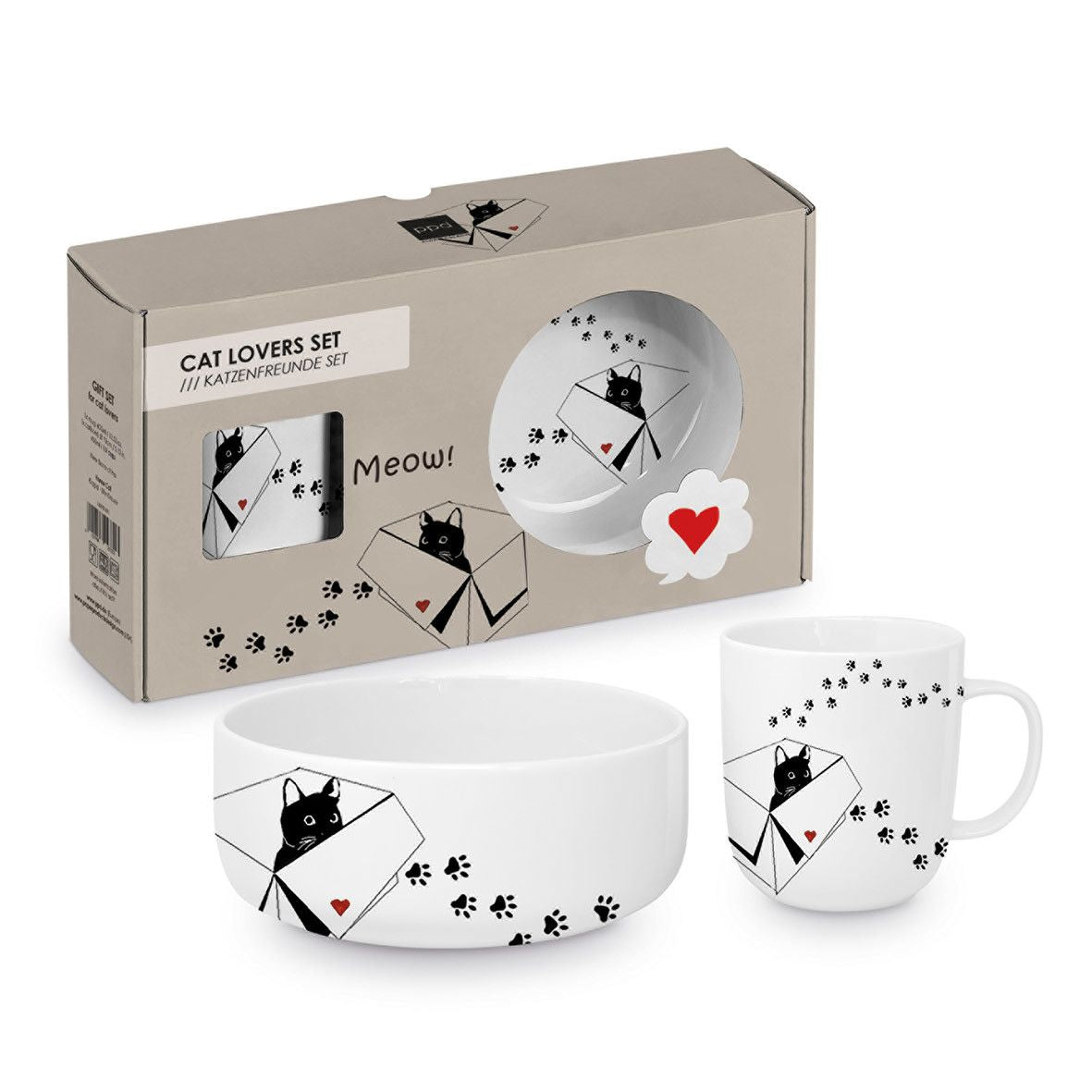 Koffietas + Bowl PPD Cat Atelier Chat