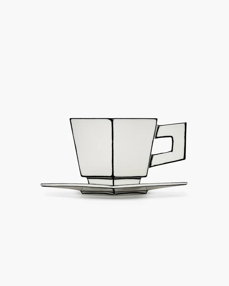 Koffiekop en Schotel Serax Carte Blance Cappuccino Set 2