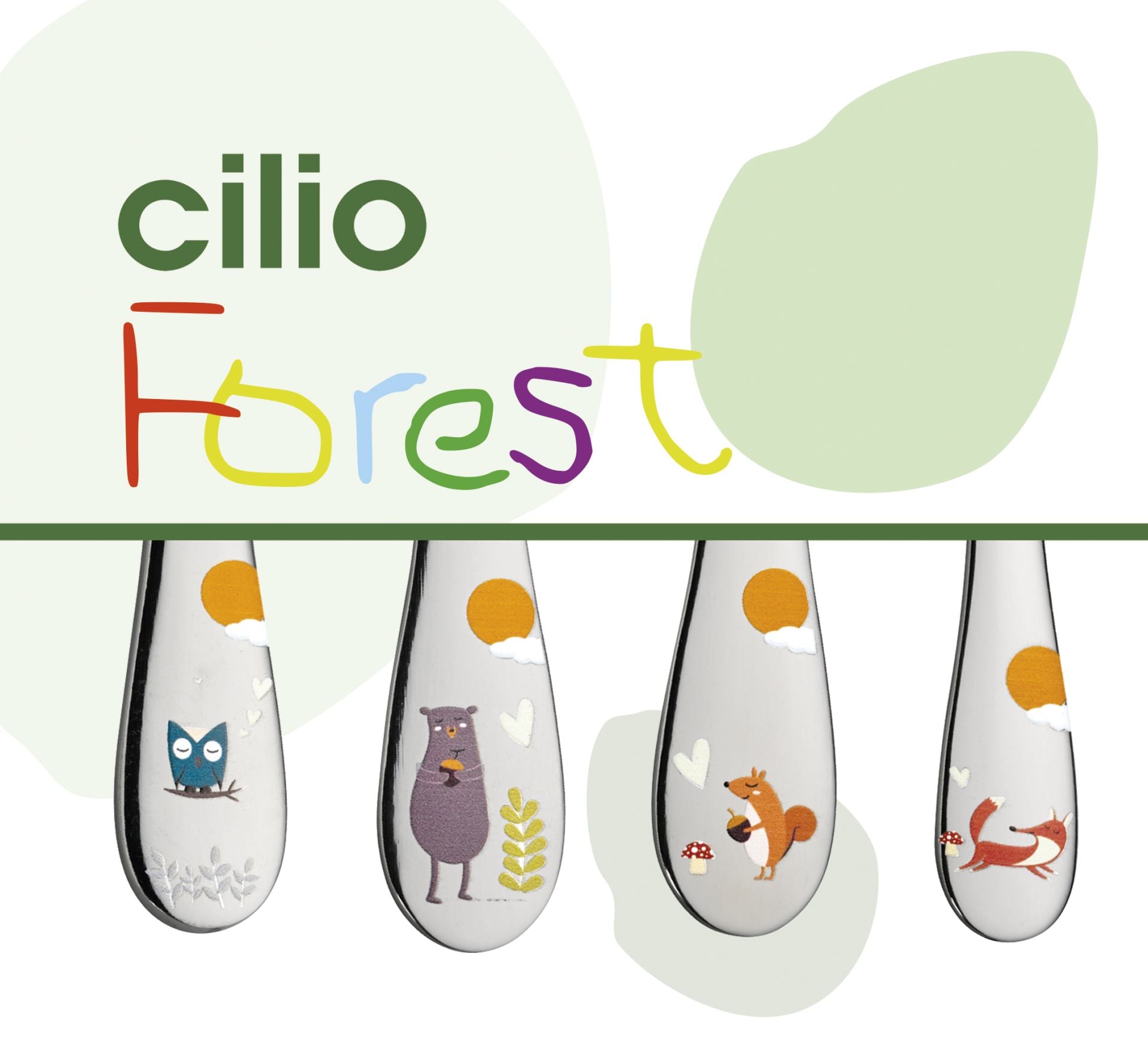 Bestek Cilio 4-delig Kinderbestek Forest