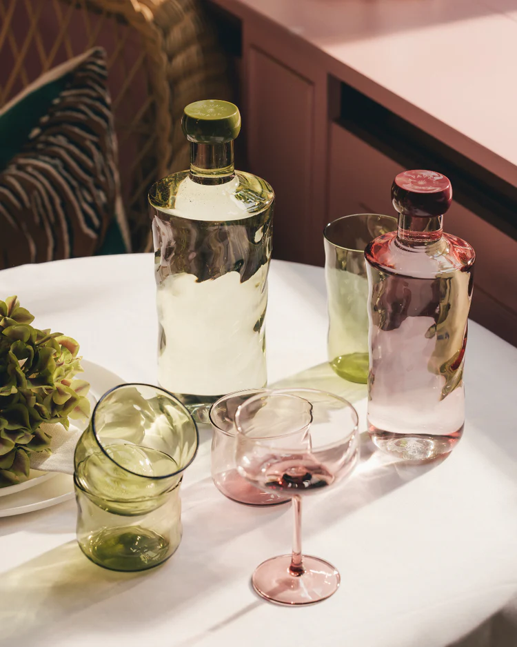 Waterglas Paveau Swirl Longdrink Moss Mosgroen