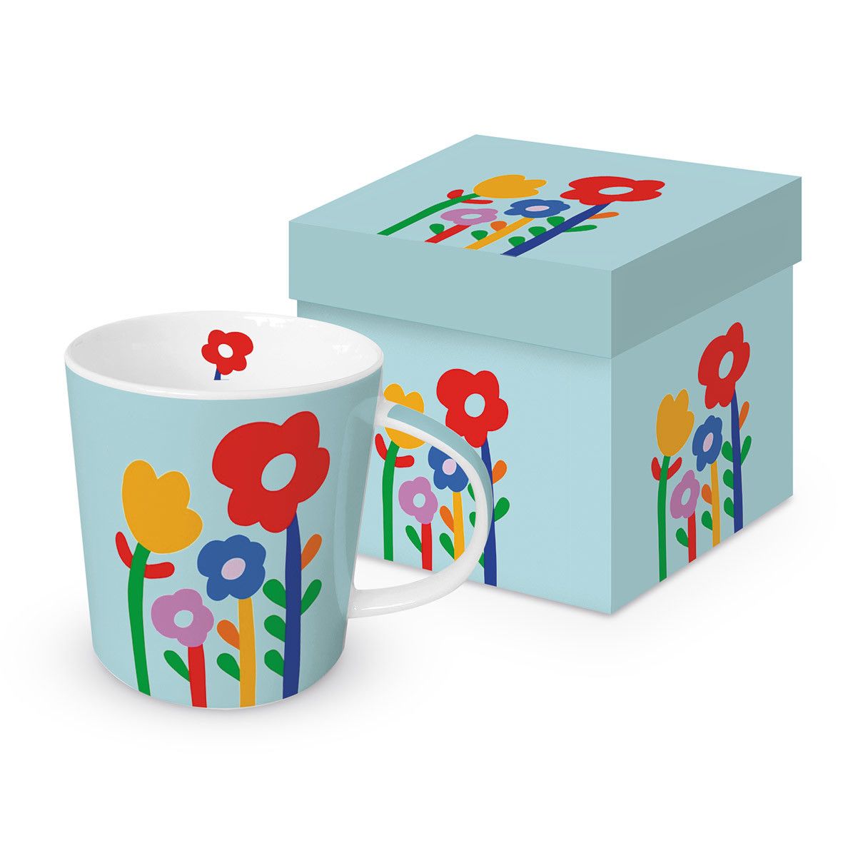 Koffietas PPD Super Flowers Turquoise