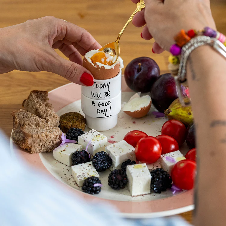 Eierdopjes Helen B Stapelbaar Today Will be a Good Day set 2