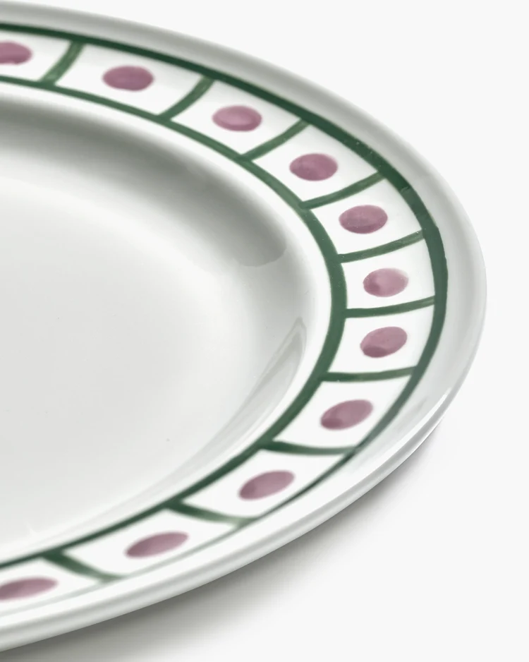 Bord Charly Diner L D27 H3,1 cm Bordeaux Green