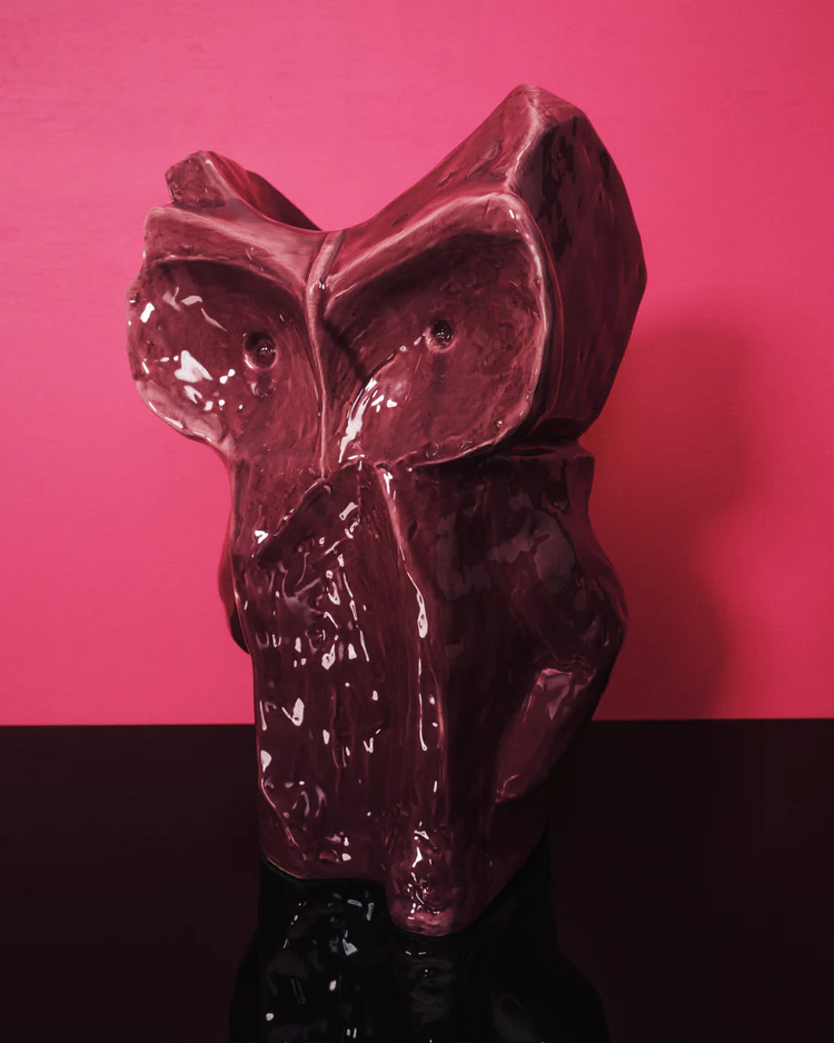 Vaas After Midnight L L19,5 B19,5 H30 cm Aubergine
