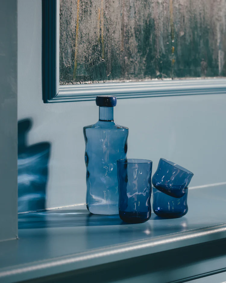 Waterglas Paveau Swirl Longdrink Midnight Donkerblauw