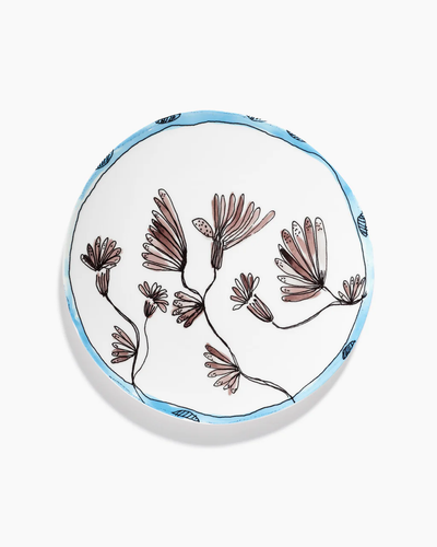 Serveerschaal Midnight Flowers L D35 H2,1 cm Camelia Blue