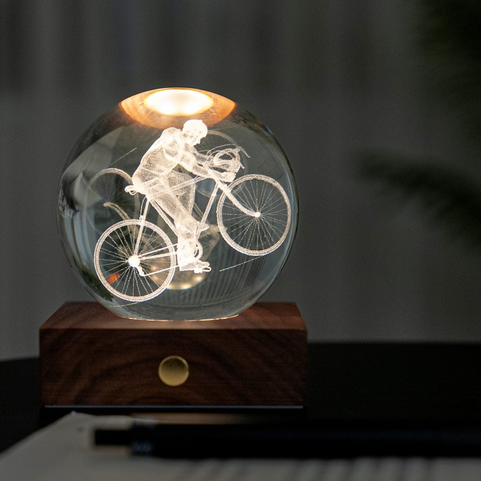 Lamp Gingko Amber Crystal Fiets
