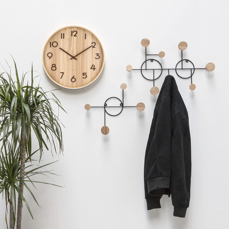 Klok Pure Wall Clock D40 cm Medium Walnut
